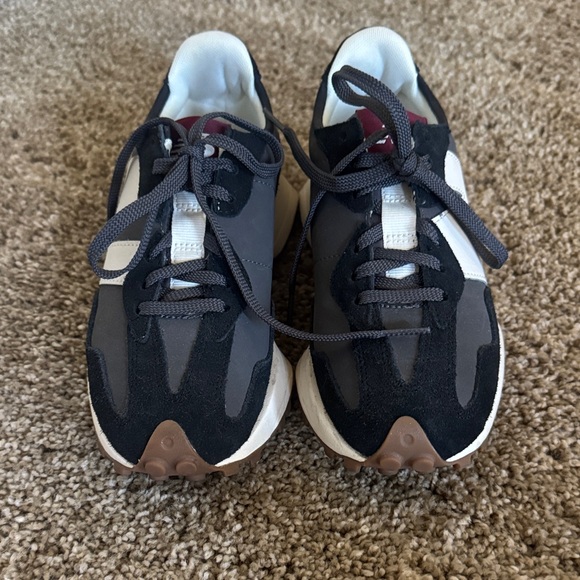 Women’s New Balance 327 Sneakers in Black and White - Picture 2 of 7